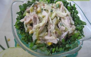 Салат из курицы с капустой