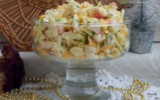 Салат из крабовых палочек и капусты