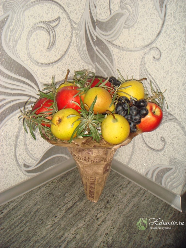 Фруктовый букет своими руками
