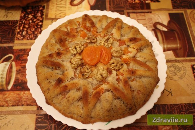 Манник с курагой и грецким орехом