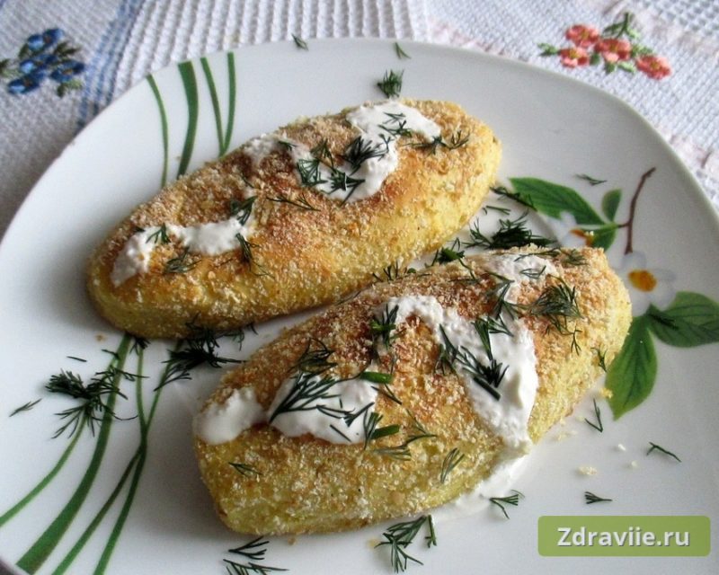 Зразы картофельные с сушёными опятами и морковью в духовке рецепт